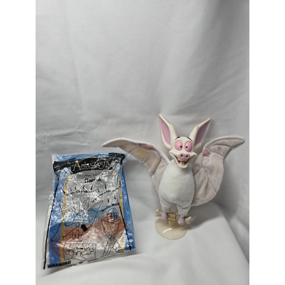 1997 Anastasia Bartok Bat Plush Toy VTG Burger King Kids Club Meal- READ